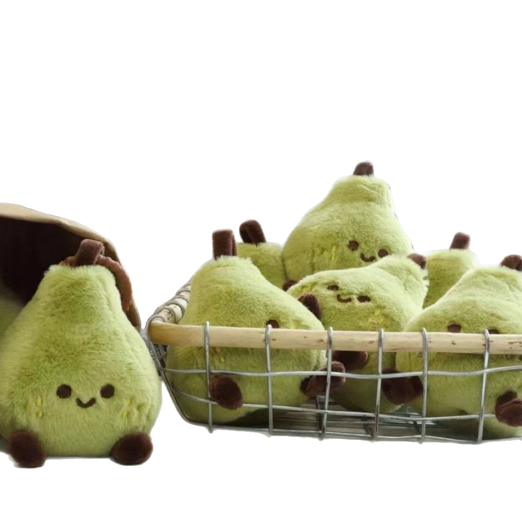 Green Pear Plush Doll with Hanging Chain