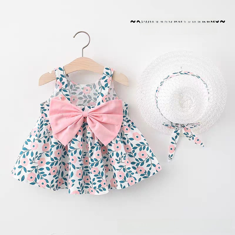Girls' Floral Summer Cotton Dress
