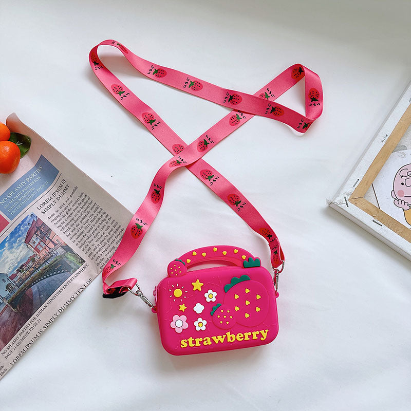 Silicone Children's Portable Crossbody Fruit Donut Shoulder Bag