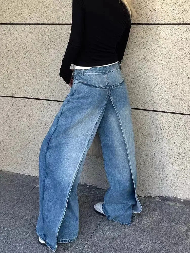 American-style Y2K wide-leg jeans