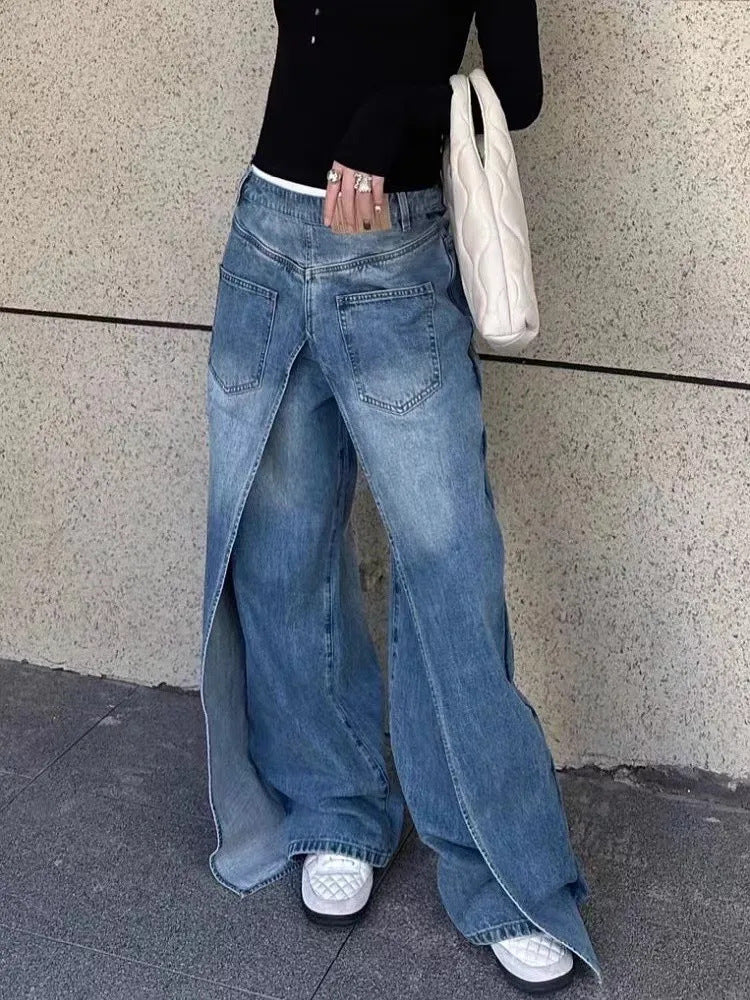 American-style Y2K wide-leg jeans