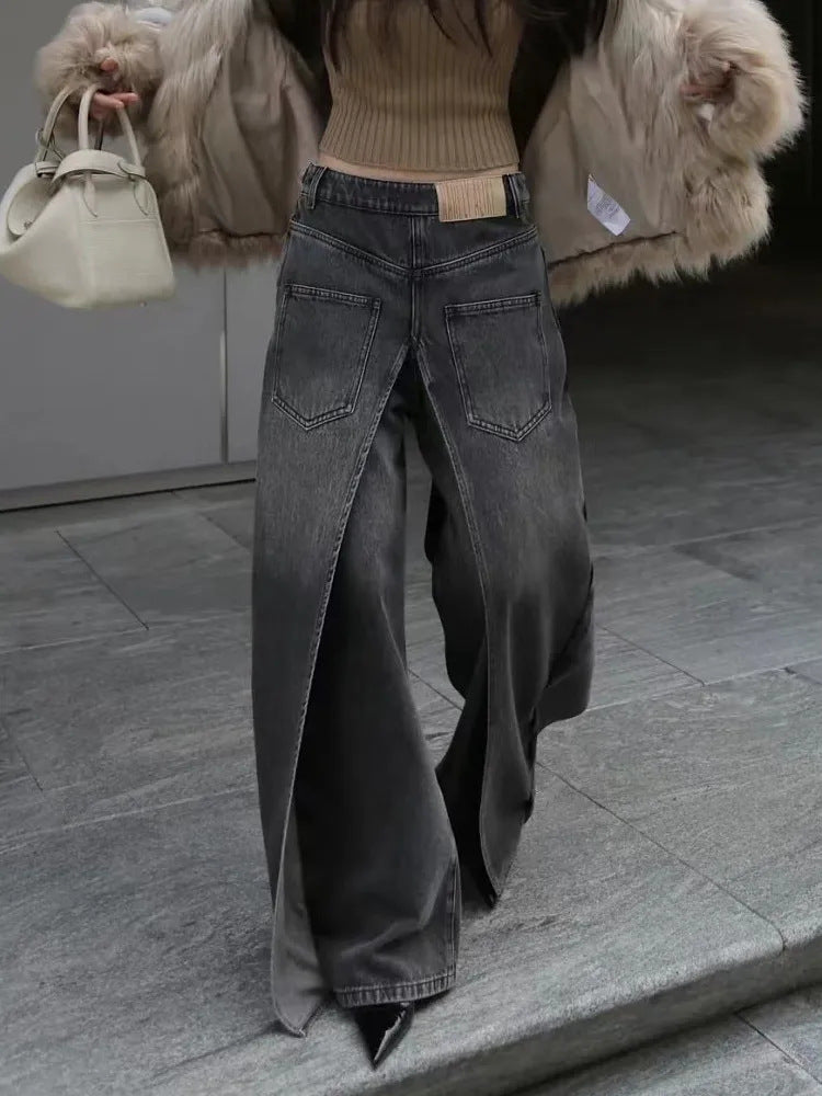 American-style Y2K wide-leg jeans