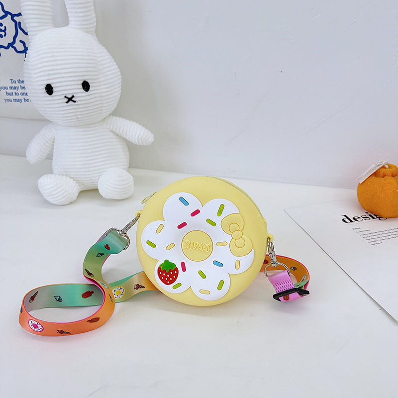 Silicone Children's Portable Crossbody Fruit Donut Shoulder Bag
