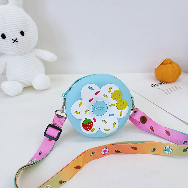 Silicone Children's Portable Crossbody Fruit Donut Shoulder Bag