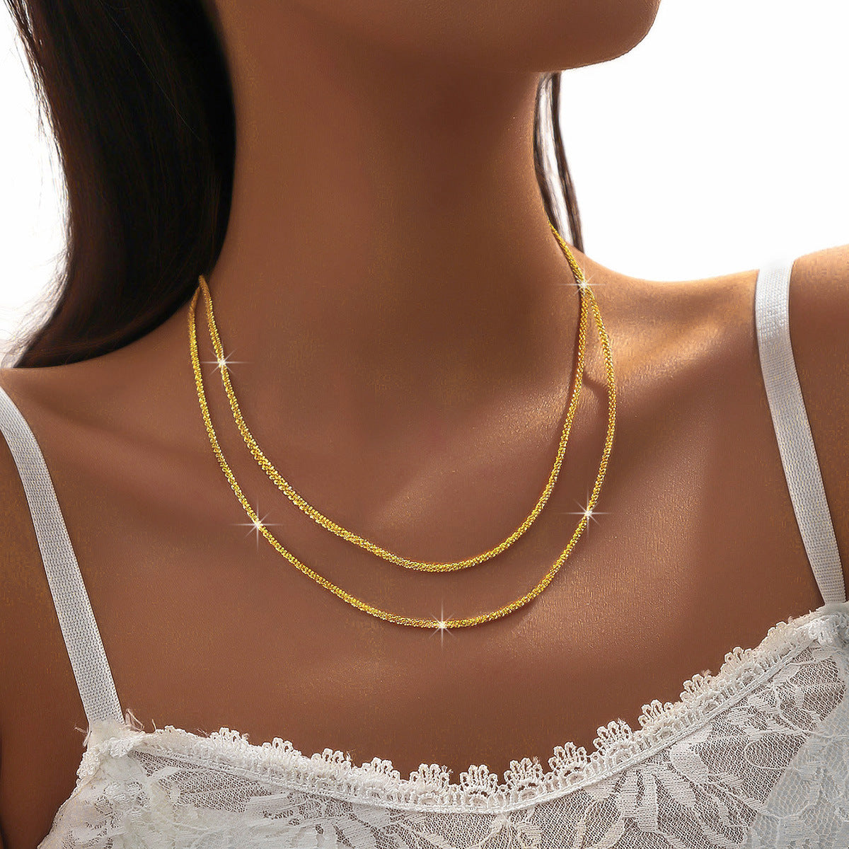 Minimalist Green Diamond U-Shape Necklace