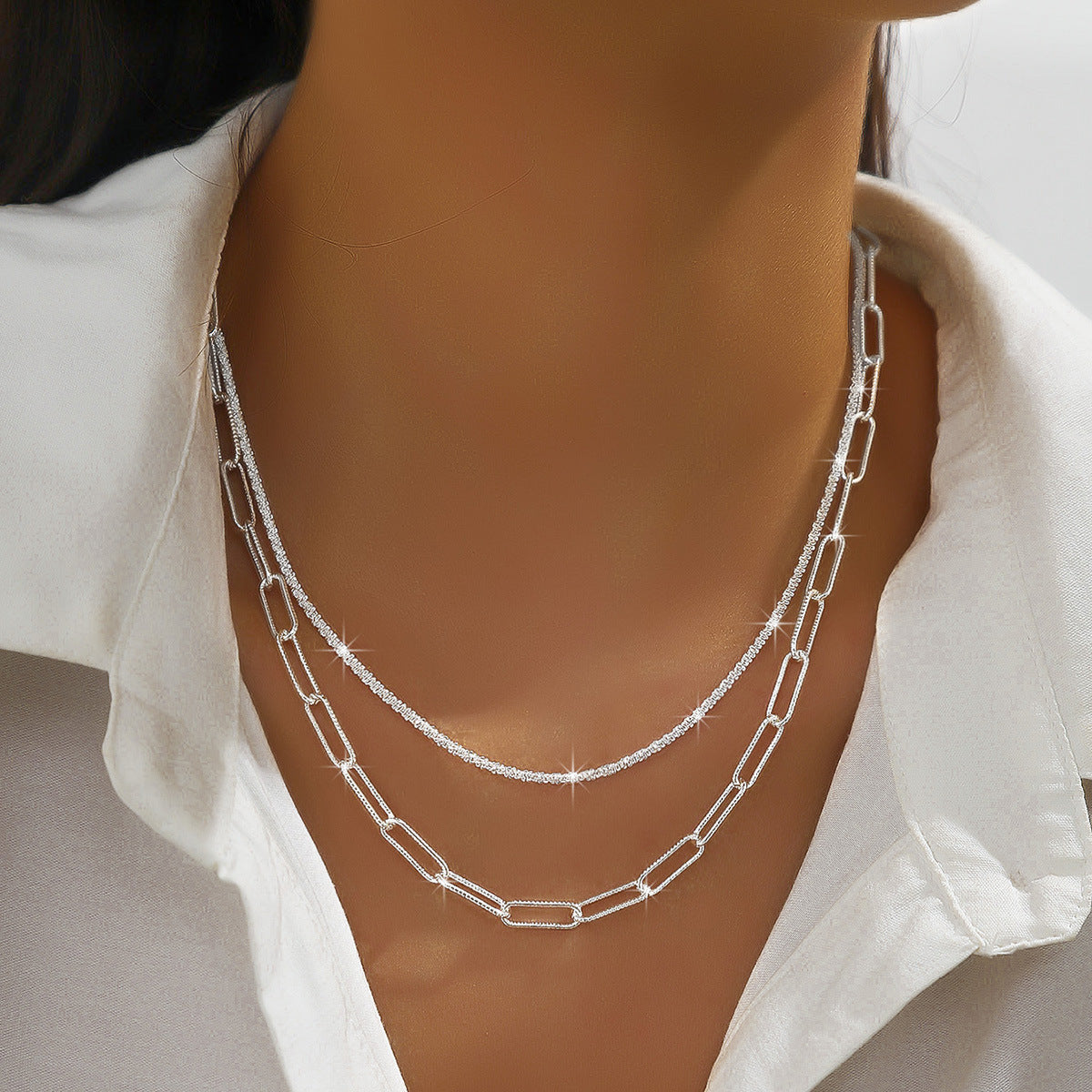 Minimalist Green Diamond U-Shape Necklace