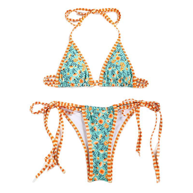 Women's Digital Print Bikini with Adjustable Straps