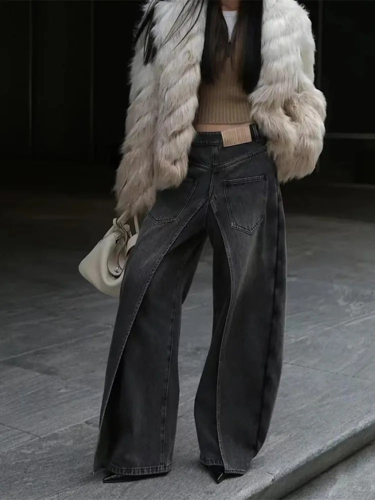 American-style Y2K wide-leg jeans
