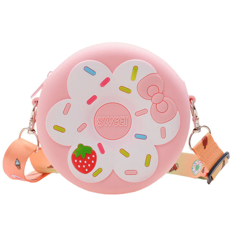 Silicone Children's Portable Crossbody Fruit Donut Shoulder Bag