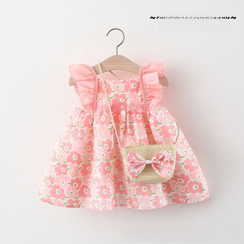 Girls' Floral Summer Cotton Dress