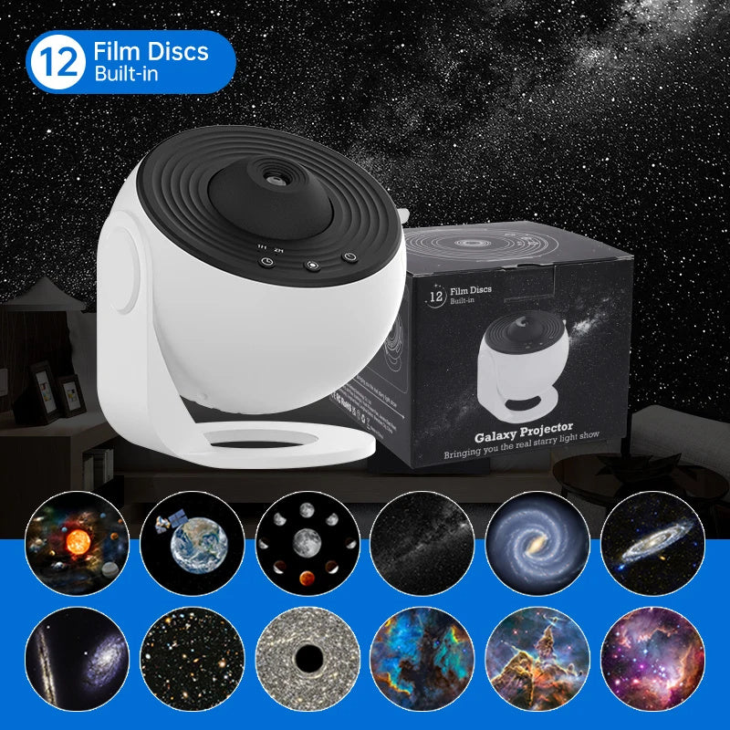 Night Light Galaxy Projector Starry Sky Projector 360 Rotate Planetarium Lamp For Kids Bedroom Valentine's Day Gift Wedding Decor