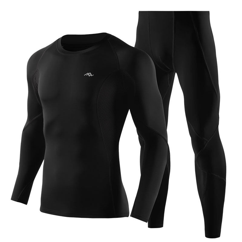 Traje deportivo de manga larga de compresión de secado rápido para hombre