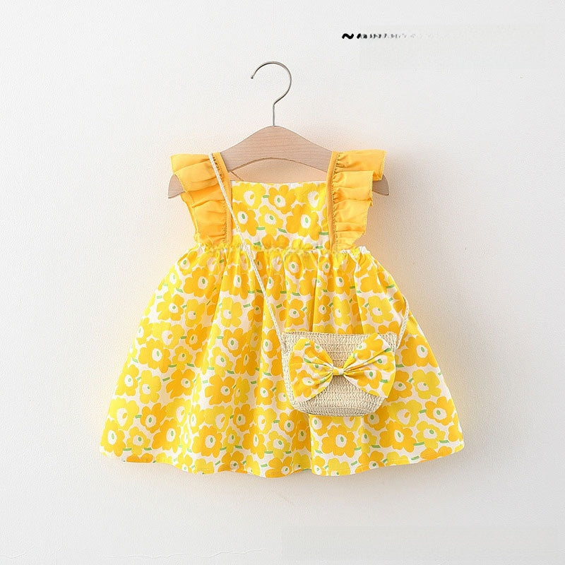 Girls' Floral Summer Cotton Dress